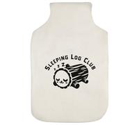 Azeeda 'Sleeping Log Club' Hot Water Bottle Cover (HW00044725)