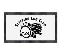 Azeeda 'Sleeping Log Club' Pet Feeding Mat (PM00033082)