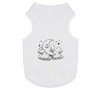 Azeeda 'Sleeping Moon on Clouds with Stars' Pet Dog/Cat T-Shirt, L (PT00192191)