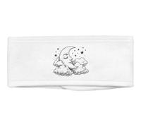 Azeeda 'Sleeping Moon & Stars' Beauty Headband (HB00047975) | Soft Hair Band for Makeup, Skincare, Spa and Facial Treatments