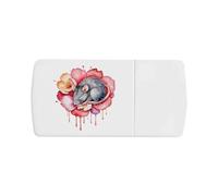 Azeeda 'Sleeping Rat' Pill Box with Splitter (PI00044369)