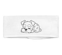 Azeeda 'Sleeping Schnauzer' Beauty Headband (HB00049398) | Soft Hair Band for Makeup, Skincare, Spa and Facial Treatments