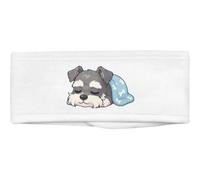 Azeeda 'Sleeping Schnauzer' Beauty Headband (HB00049399) | Soft Hair Band for Makeup, Skincare, Spa and Facial Treatments