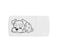 Azeeda 'Sleeping Schnauzer' Pill Box with Splitter (PI00045869)