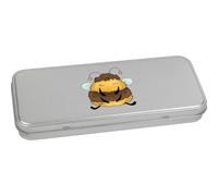 Azeeda 'Sleepy Bumble Bee' Metal Hinged Stationery Tin/Storage Box (TT00248641)