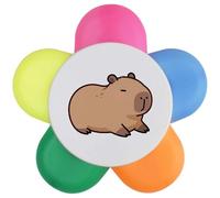 Azeeda 'Sleepy Capybara' Flower Shape Highlighter Pen (HL00047338)