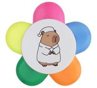 Azeeda 'Sleepy Capybara' Flower Shape Highlighter Pen (HL00047414)