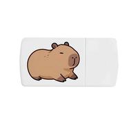 Azeeda 'Sleepy Capybara' Pill Box with Tablet Splitter (PI00043605)
