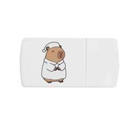 Azeeda 'Sleepy Capybara' Pill Box with Tablet Splitter (PI00043681)