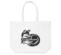 Azeeda 'Sleepy Fox' Tote Shopping Bag For Life (BG00082406)