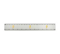 Azeeda 'Sleepy Lightning Bolt' 30cm (12 Inch) White Plastic Ruler (RL00114150)