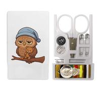 Azeeda 'Sleepy Owl' Mini Travel Sewing Kit (SE00042286)