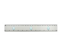 Azeeda 'Sleepy Raindrop' 30cm (12 Inch) White Plastic Ruler (RL00114154)