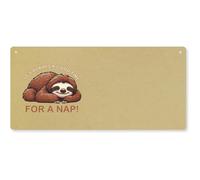 Azeeda 'Sleepy Sloth Nap Time' Large Wooden Wall Plaque/Door Sign (DP00077102)