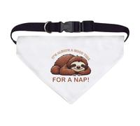 Azeeda 'Sleepy Sloth Nap Time' Pet Bandana - White, L (PD00082996)