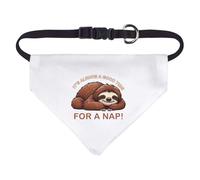 Azeeda 'Sleepy Sloth Nap Time' Pet Bandana - White, S (PD00082995)
