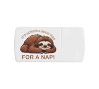 Azeeda 'Sleepy Sloth Nap Time' Pill Box with Tablet Splitter (PI00043782)