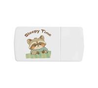 Azeeda 'Sleepy Time Raccoon' Pill Box with Splitter (PI00044356)