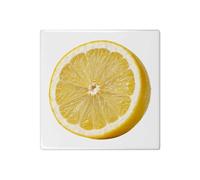 Azeeda 'Sliced Lemon' 108mm Square Ceramic Tile (TD00039610)