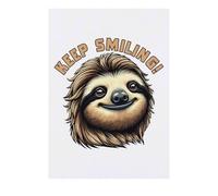 Azeeda 'Sloth Keep Smiling' Temporary Tattoo - Water Resistant, Skin-Safe, Non-Toxic Transfer (TO00096181)