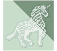 Azeeda Small 100mm 'Fantasy Zebra Unicorn' Clear Static Window Cling Sticker/Decal (White) (WC00136446)