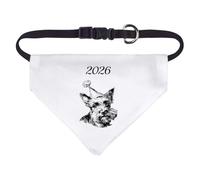 Azeeda Small '2026 Scottish Terrier Wearing Party Hat' Dog/Cat/Pet Bandana (PD00074485)