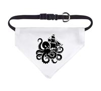 Azeeda Small 'Angry Octopus Attacking Ship' Dog/Cat/Pet Bandana (PD00082929)