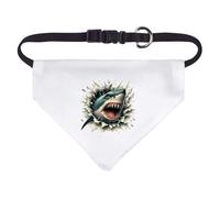 Azeeda Small 'Angry Shark Breakout' Dog/Cat/Pet Bandana (PD00075577)