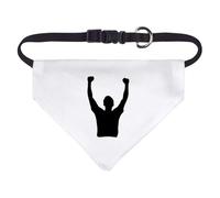 Azeeda Small 'Athlete with Raised Arms' Dog/Cat/Pet Bandana (PD00073891)