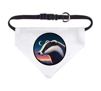 Azeeda Small 'Badger By Moonlight' Dog/Cat/Pet Bandana (PD00071781)