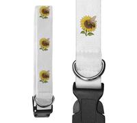 Azeeda Small 'Bee Pollinating A Sunflower In The Garden' Dog Collar (PR00072499)