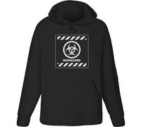 Azeeda Small 'Biohazard Sign' Adult Hoodie/Hooded Sweater/Jumper (Black) (HO00230571)