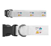 Azeeda Small 'Birthday Cake And Balloons' Dog Collar (PR00071313)