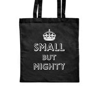 Azeeda 'Small But Mighty' Classic Black Tote Shopper Bag (ZB00025842)