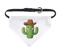 Azeeda Small 'Cactus Wearing Cowboy Hat' Dog/Cat/Pet Bandana (PD00078097)