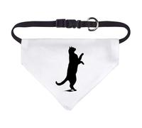 Azeeda Small 'Cat on Hind Legs Silhouette' Dog/Cat/Pet Bandana (PD00066963)
