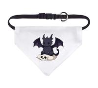 Azeeda Small 'Chibi Dragon on Skull Pillow' Dog/Cat/Pet Bandana (PD00078219)