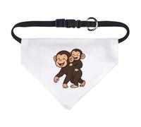 Azeeda Small 'Chimpanzee Mother & Baby' Dog/Cat/Pet Bandana (PD00072891)