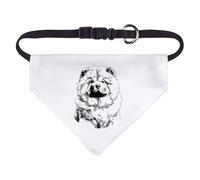 Azeeda Small 'Chow Chow Portrait' Dog/Cat/Pet Bandana (PD00074255)