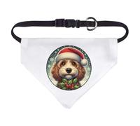 Azeeda Small 'Cockapoo Wearing a Santa Hat' Dog/Cat/Pet Bandana (PD00072923)