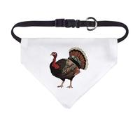 Azeeda Small 'Colorful Decorative Turkey' Dog/Cat/Pet Bandana (PD00073687)
