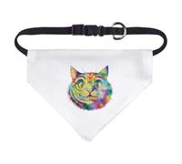 Azeeda Small 'Colourful Cheshire Cat' Dog/Cat/Pet Bandana (PD00071729)