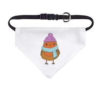 Azeeda Small 'Colourful Christmas Robin' Dog/Cat/Pet Bandana (PD00072455)