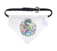 Azeeda Small 'Colourful Seahorse Motif' Dog/Cat/Pet Bandana (PD00071567)