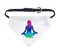 Azeeda Small 'Colourful Yoga Pose' Dog/Cat/Pet Bandana (PD00073625)