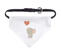 Azeeda Small 'Cute Baby Elephant Holding Heart Balloon' Dog/Cat/Pet Bandana (PD00072283)
