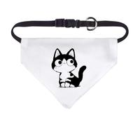 Azeeda Small 'Cute Cat Sitting' Dog/Cat/Pet Bandana (PD00072305)