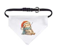 Azeeda Small 'Cute Christmas Sloth Sleeping' Dog/Cat/Pet Bandana (PD00074953)