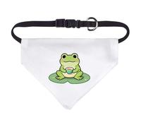 Azeeda Small 'Cute Frog with Tea' Dog/Cat/Pet Bandana (PD00080309)