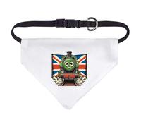 Azeeda Small 'Cute Green Steam Train' Dog/Cat/Pet Bandana (PD00069295)